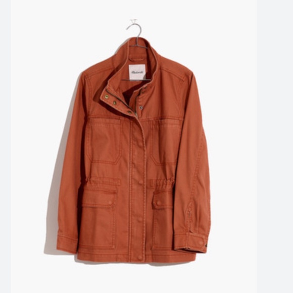 Madewell dispatch military utility jacket in brick/ burnt orange, like new! - Picture 3 of 7